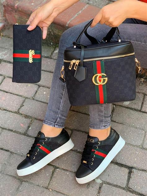 black Gucci sneakers outfit